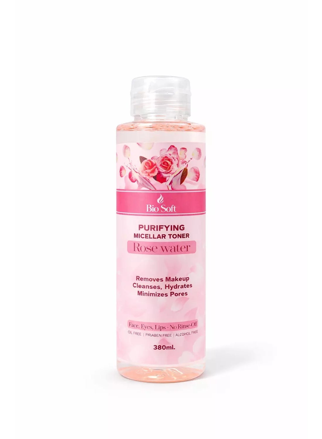 bio soft micellar & toner rose water 380 ml