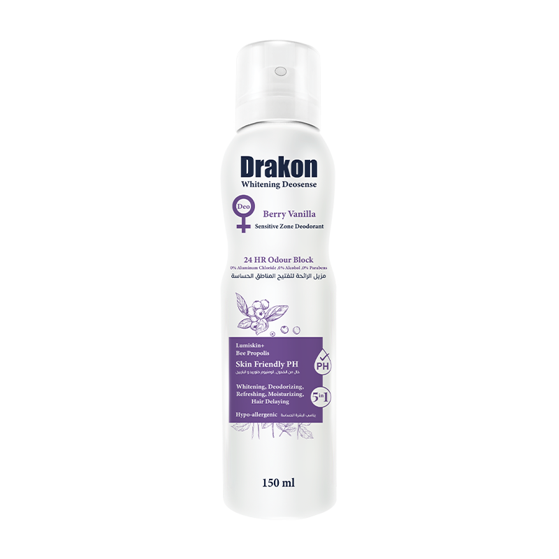drakon sensitive zone deodrant 150 ml berry vanilla