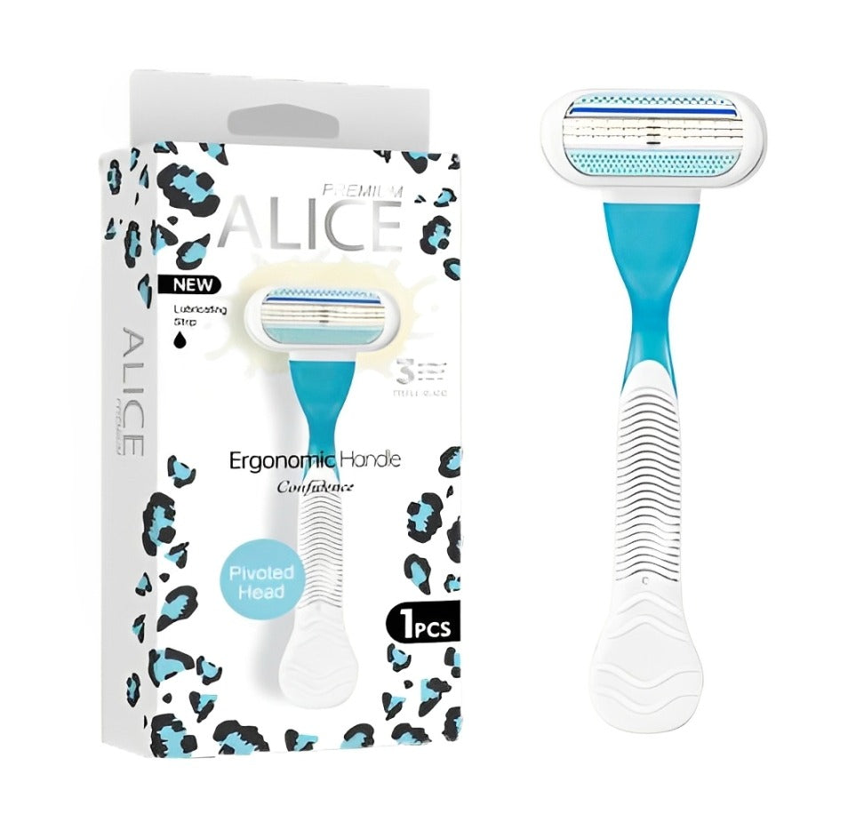 alice ergonomic handle 3 blades blue