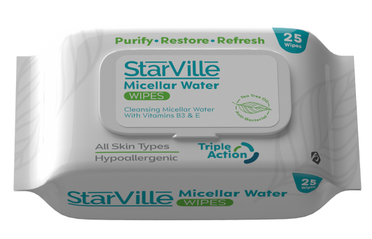 starville micellar water 25 wipes
