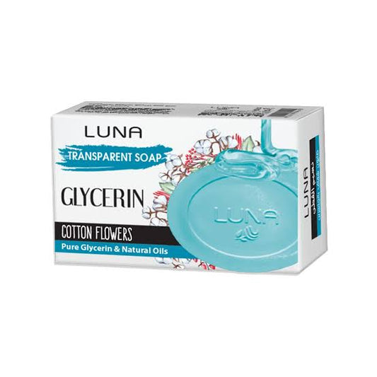 luna transparent soap glyverin cotton flowers 100 gm