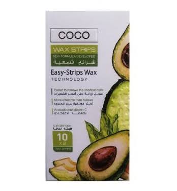 coco wax strips avocado 10*2 p