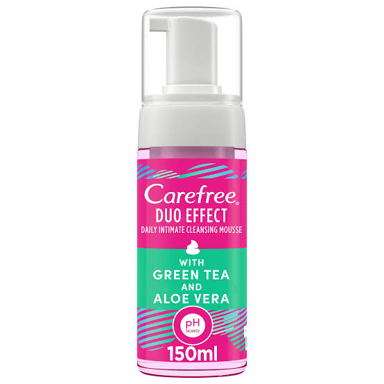 carefree intimate cleansing mousse green tea 150 ml