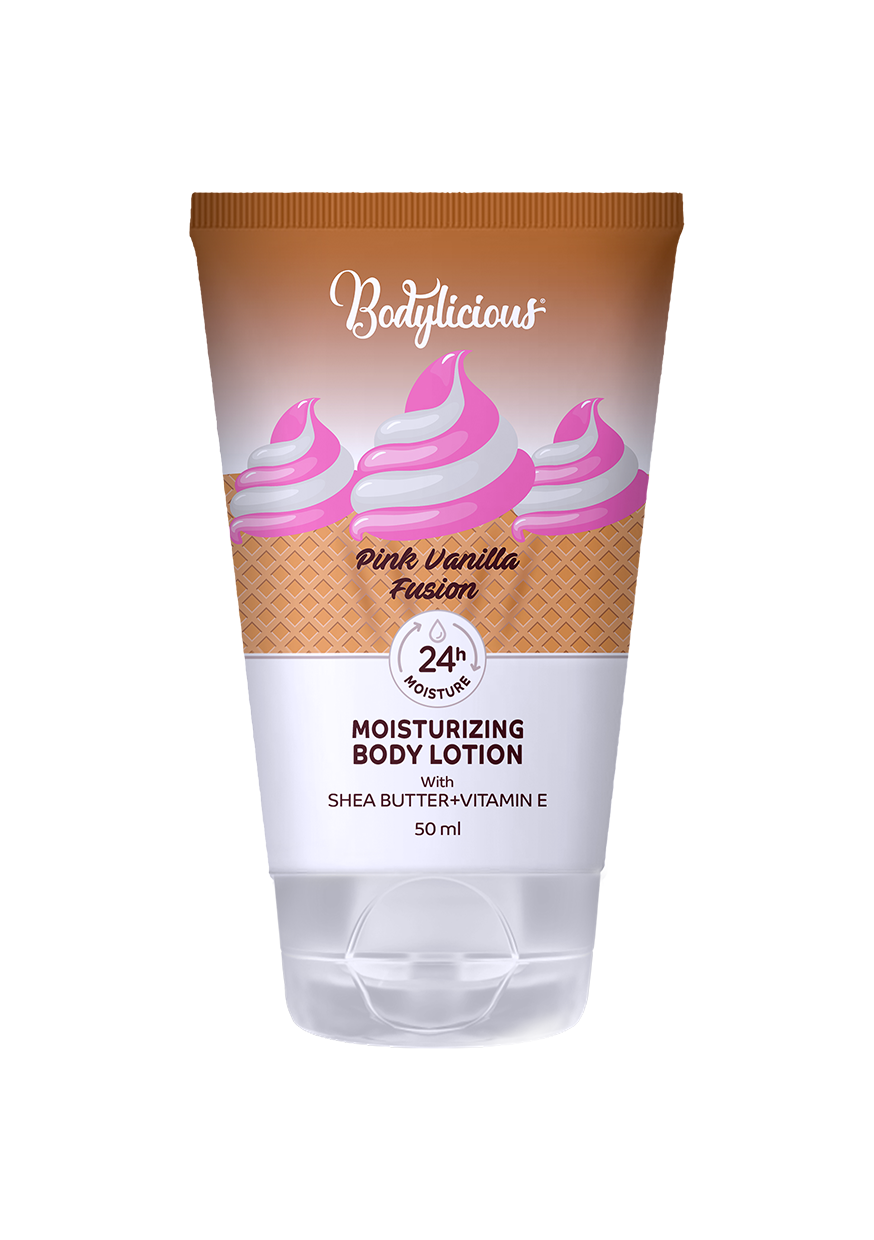 bodylicious moisturizing body pink vanilla 50 ml