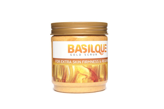 basilque exfoliate scrub 300 gm gold