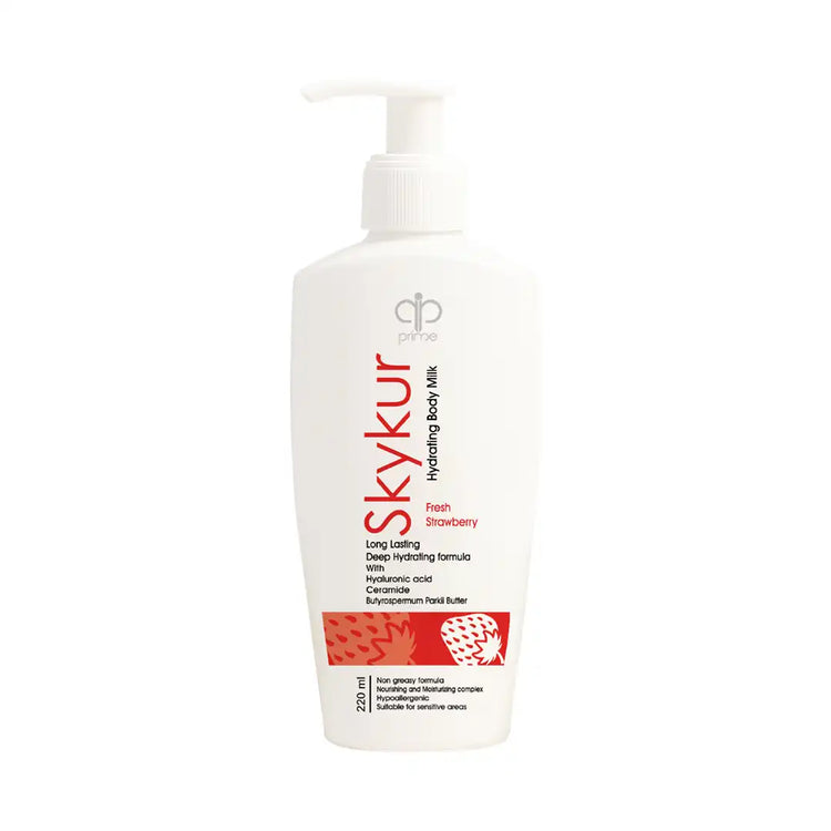 skykur body milk 220 ml fresh strawberry