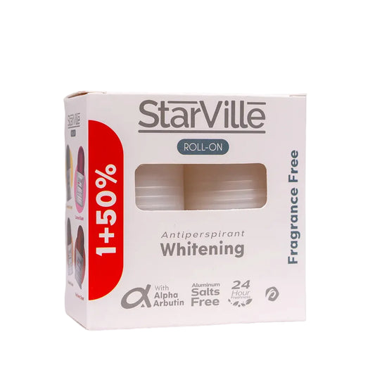 starville whitening roll on fragrance free 1+1