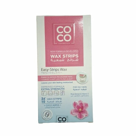 coco wax strips rose 10*2 p
