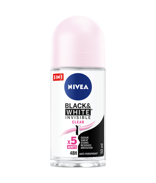 nivea roll on black & white clear