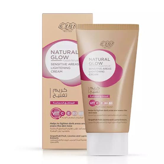 eva natural glow sensitive areas lightening cream
