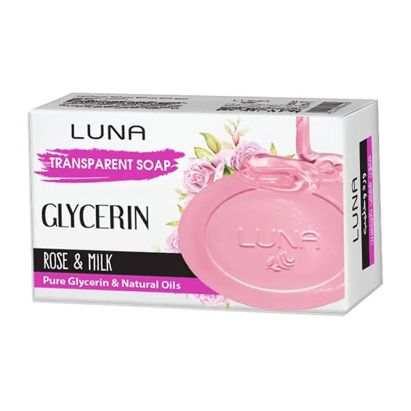 luna transparent soap glyverin rose & milk 100 gm