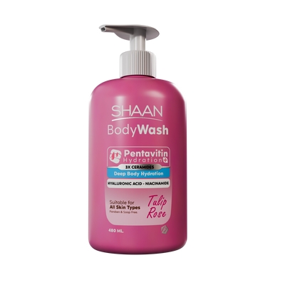 shaan body wash tulip rose 480 ml
