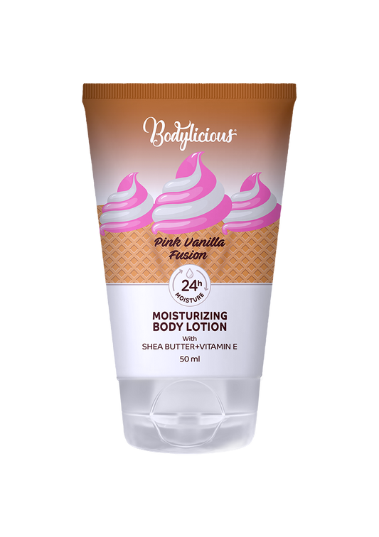 bodylicious moisturizing body pink vanilla 50 ml
