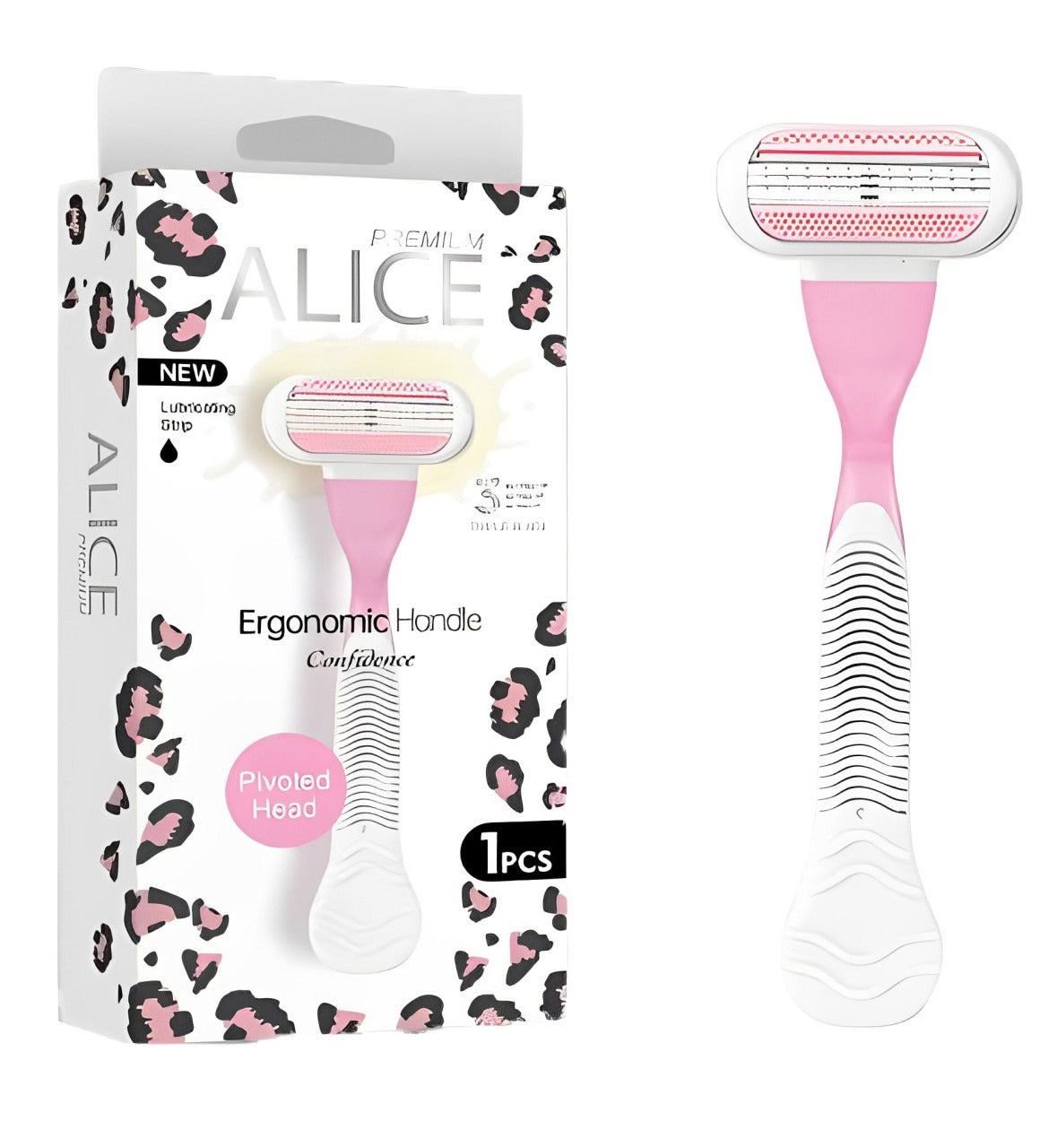 alice ergonomic handle 3 blades pink