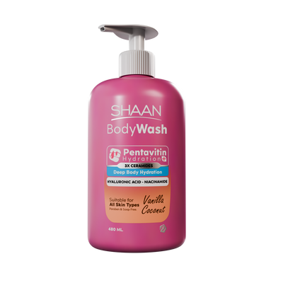 shaan body wash vanilla coconut 480 ml